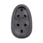 Die Free Co DFCO Plug for Kung Fu Grip Black, face view of oval plug with logo and openings