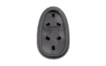 Die Free Co DFCO Plug for Kung Fu Grip Black, face view of oval plug with logo and openings