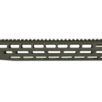 Grey Ghost Precision GGP AR10 15-inch MLOK HANDGUARD OLV DRAB left side with top rail and slots