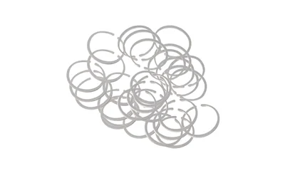 Luth-AR LUTH AR BOLT GAS RINGS, pile of silver metal rings on white