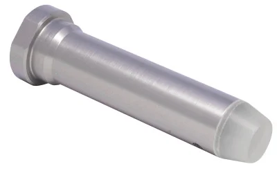 primary-19937 Luth-AR LUTH AR 223 CARBINE BUFFER BODY, silver cylindrical buffer in angled side view