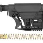 Luth-AR LUTH AR MBA-3 STOCK KIT 308 BLK, black stock with spring and gold-tone buffer