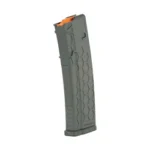 MAG HEXMAG SERIES 2 5.56 30RD GRAY gray angled side view with textured panels and orange follower