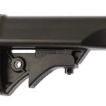 LWRC COMPACT STOCK BLK black right-side view with adjustment lever and open support frame