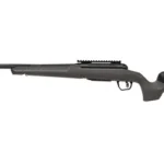Savage Arms SAV 110 TRL BLZR XP, gray side view with black barrel, rail and adjustable stock