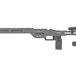 MasterPiece Arms MPA HYBRID CHASSIS R700 SHORT TNG, tan chassis in right-side view with adjustable stock