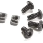 MAGPUL M-LOK T-Nut Replacement Set, angled view of black screws and rectangular T-nuts