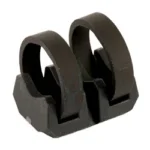 MAGPUL LIGHT MOUNT V-BLOCK/RINGS BLK black mount in angled front view with twin rings