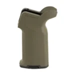 MAGPUL MOE K2+ GRIP olive drab grip, angled side view with textured surface