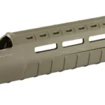 Magpul MOE SL olive drab handguard, angled side view with elongated ventilation slots