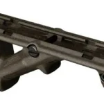 MAGPUL AFG2 angled foregrip in olive drab, three-quarter view with rail slots