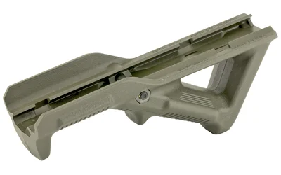 primary-20147 Magpul AFG1 angled foregrip, olive drab side view with ridged grip and rail channel