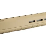 MAGPUL MOE M-LOK HANDGUARD RIFLE, FDE angled side view with slots and ribbed lower edge