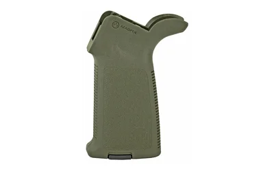 primary-20166 MAGPUL MOE AR Grip OD, olive drab side view with textured panels and beavertail
