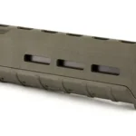 MAGPUL MOE M-LOK HANDGUARD MID, olive drab angled side view with elongated slots