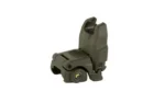 MAGPUL MBUS Front Flip Sight Gen 2, OD green angled view in raised position