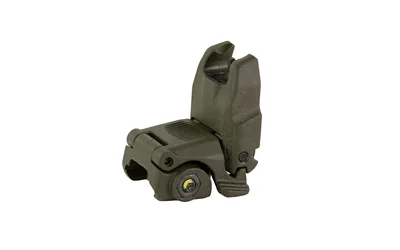 MAGPUL MBUS Front Flip Sight Gen 2, OD green angled view in raised position