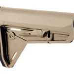 Magpul MOE SL Carbine Stock angled left-side view in flat dark earth with rubber buttpad