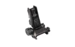 Magpul MBUS Pro LR, black rear three-quarter view with aperture and adjustment knob