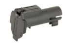 MAGPUL STOR CORE BOLT & FR PIN black storage core, angled view with hinged cap