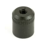 MAGPUL STK SLING MNT KIT TYPE 2 black cylindrical mount, angled top view with threaded opening