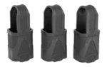 MAGPUL ORIG 9MM SUBGUN black three-pack shown upright with textured pull loops