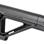 Magpul MOE Fixed Stock black, right-side view with triangular cutout and ribbed buttpad