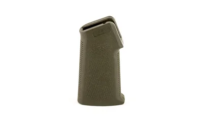 primary-20240 MAGPUL MOE K olive drab AR grip, angled side view with textured surface