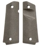 MAGPUL MOE 1911 GRIP PANELS ODG, front view of two textured panels with screw holes