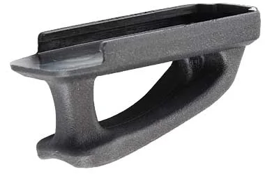 primary-20244 MAGPUL RANGER PLT PMAG M3 black magazine floorplate, angled side view with finger loop
