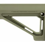 MAGPUL MOE FIXED STK MIL-SPEC OD, olive drab fixed stock with triangular cutout, side view