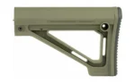 MAGPUL MOE FIXED STK MIL-SPEC OD, olive drab fixed stock with triangular cutout, side view