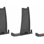 MAGPUL PMAG GEN M3 10RD LIMIT 762 3P, three black magazines with base limiters, front view