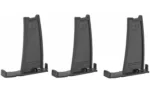 MAGPUL PMAG GEN M3 10RD LIMIT 762 3P, three black magazines with base limiters, front view