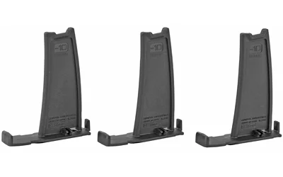 primary-20258 MAGPUL PMAG GEN M3 10RD LIMIT 762 3P, three black magazines with base limiters, front view