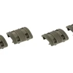 MAGPUL XTM ENHANCED RAIL PANEL OD green rail panel sections arranged in four pairs