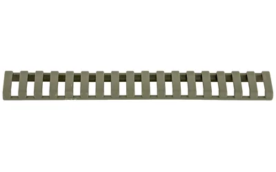 primary-20262 MAGPUL LADDER RAIL PROTECTOR, OD green top view with repeating open ladder segments