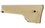 MAGPUL MOE Rifle Stock FDE, right-side view with angled buttpad and mounting holes