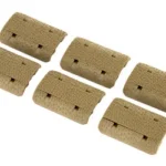 Magpul M-LOK Rail Cover Type 2 FDE, top view of six textured cover panels