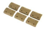 Magpul M-LOK Rail Cover Type 2 FDE, top view of six textured cover panels