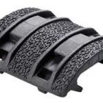 MAGPUL XTM ENHANCED RAIL PANEL BLK four black curved rail panels with textured surfaces