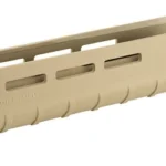 MAGPUL MOE M-LOK FOREND MOSS 590 tan angled side view with elongated slots and ribbed grip
