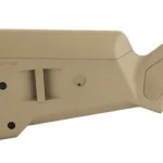 MAGPUL SGA Mossberg 500/590 stock in FDE, left-side view with black recoil pad