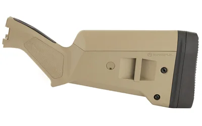 primary-20291 MAGPUL SGA REM 870 STK FDE tan shotgun stock, right-side view with black recoil pad
