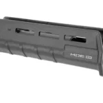 MAGPUL MOE M-LOK FOREND REM 870 black angled side view with ribbed grip and mounting slots