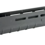 Magpul MOE M-LOK forend, gray angled side view with vent slots and ribbed grip