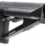 MAGPUL STR carbine stock, black right-side view with angled cheek rest and adjustment lever
