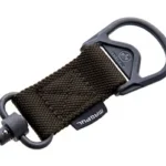 MAGPUL MS1 Single Point QD Adapter with ranger green webbing, black loop and swivel hardware