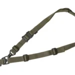 MAGPUL MS3 SINGLE QD SLING G2 laid-out view of ranger green sling with buckles and hardware