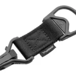 Magpul MS1 Single Point Paraclip, black webbing attachment with paraclip and oval loop
